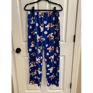 Frosty the Snowman Holiday Fleece Pajama Pants Lounge Pants Size XL